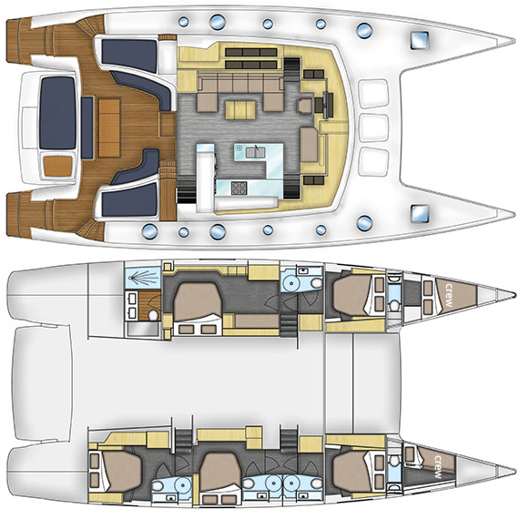 Catamaran Aletheia Layout